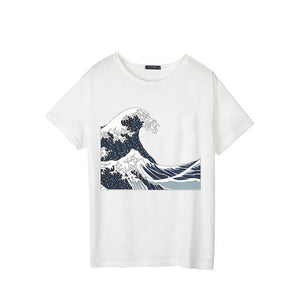 2018 New Japanese print Female T Shirt
