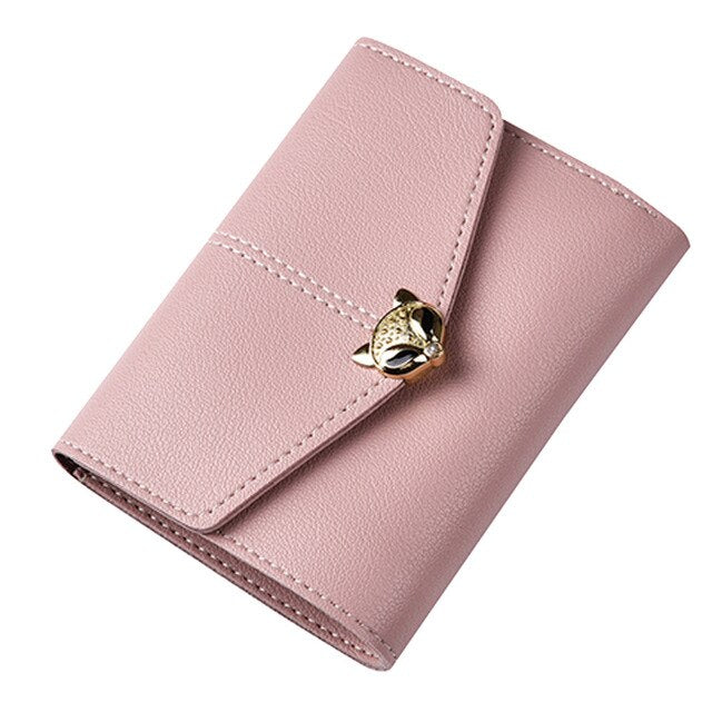Women Fashion Solid Hasp Fox Multi Card Position Coin Bag Wallet new luxury