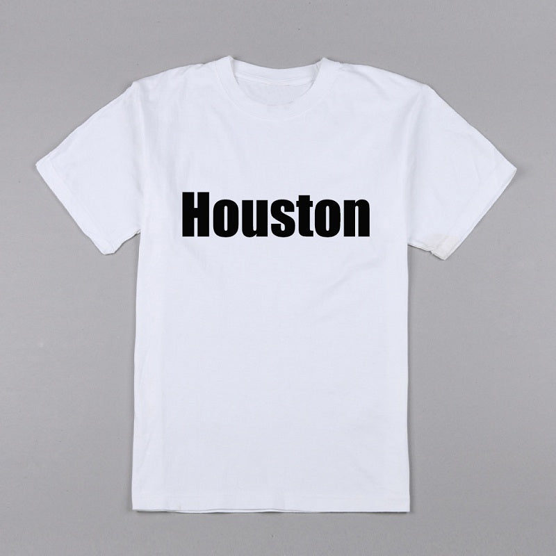 Custom T-shirt Boston Houston Los Angeles Print no bra club Women