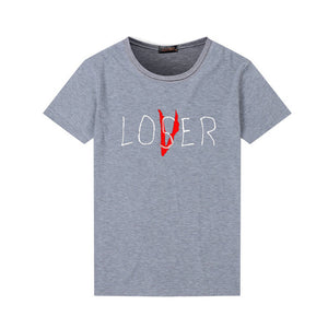 2019 Korea style Lover loser printing Spring Summer Short Sleeves T-shirts