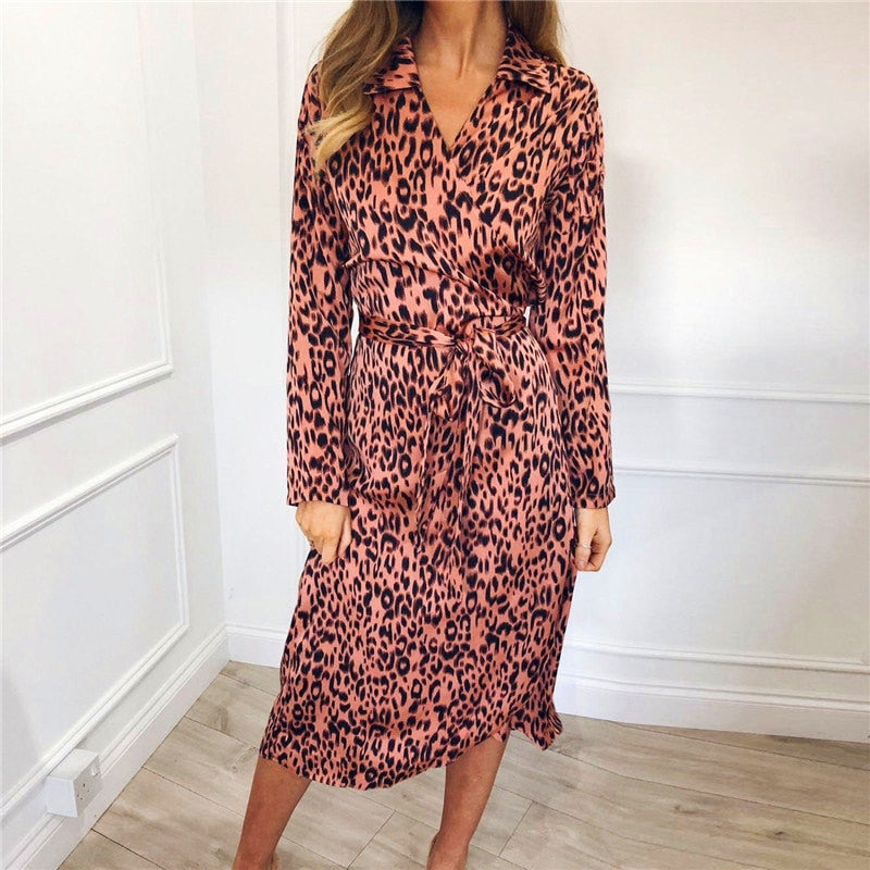 Women Leopard Dress 2019