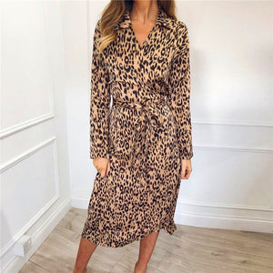 Women Leopard Dress 2019