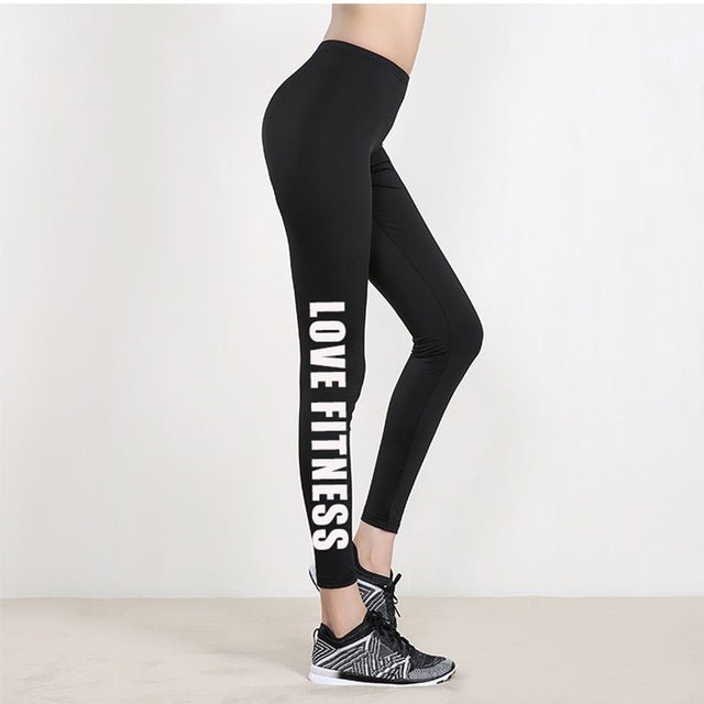 2019 Women Leggings NEVER GIVE UP printing Legging Spring Fitness legging Legins Jogging Activewear Femme Mujer Pants Plus Size